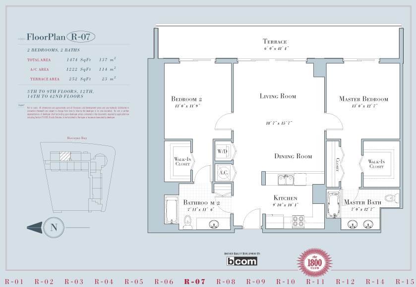 1800 Club Condo Floor Plans